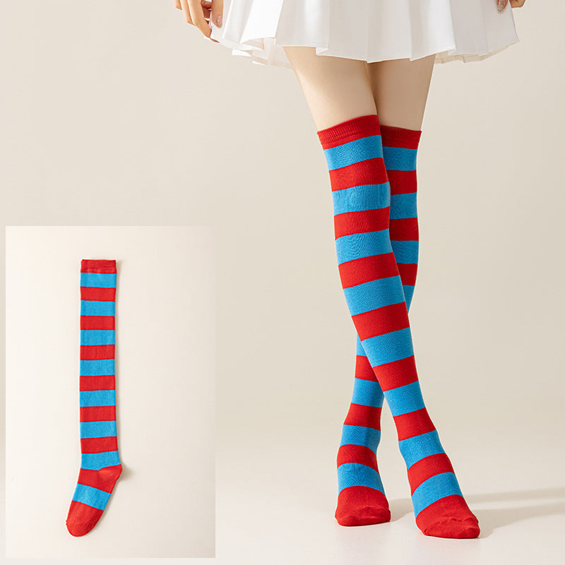 Striped JK Over-the-Knee Socks
