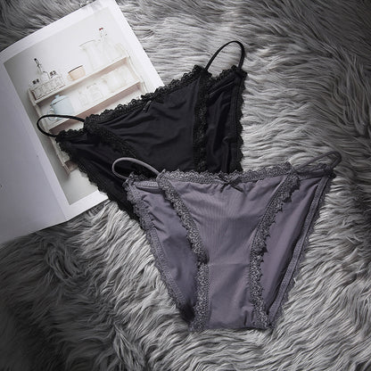Slim Waist Lace Bikini Sexy Briefs