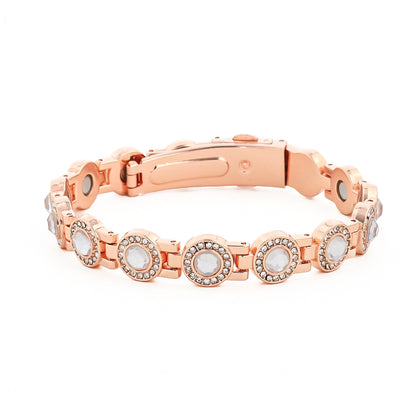 Zircon and Diamond Magnetic Bracelet - Luxurious and Elegant