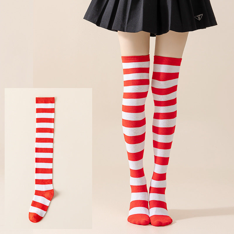 Striped JK Over-the-Knee Socks