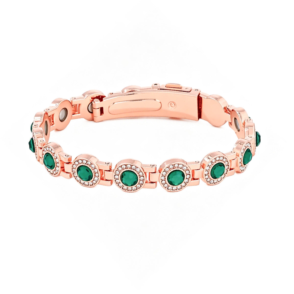 Zircon and Diamond Magnetic Bracelet - Luxurious and Elegant