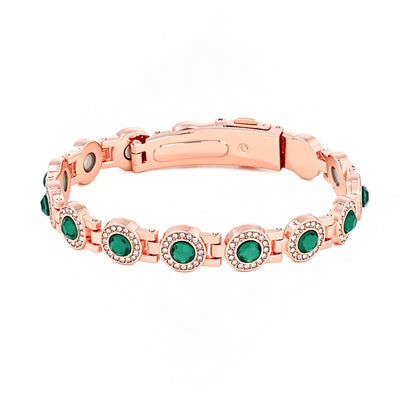 Zircon and Diamond Magnetic Bracelet - Luxurious and Elegant