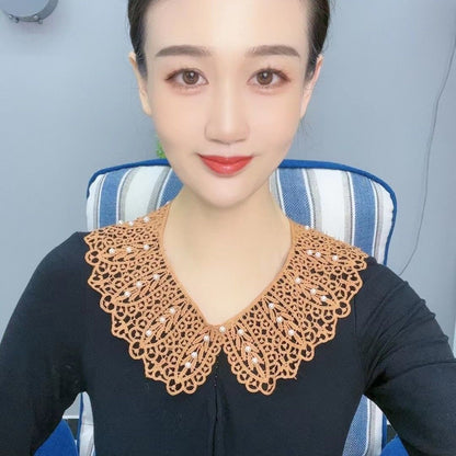 3 Packs——Korean-Style Faux Pearl Lace Collar – Decorative Detachable Collar