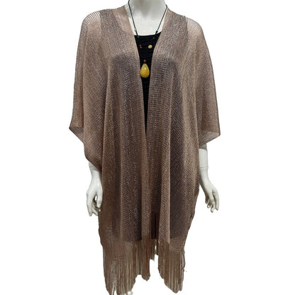 Shimmer Fringe Beach Cover-Up