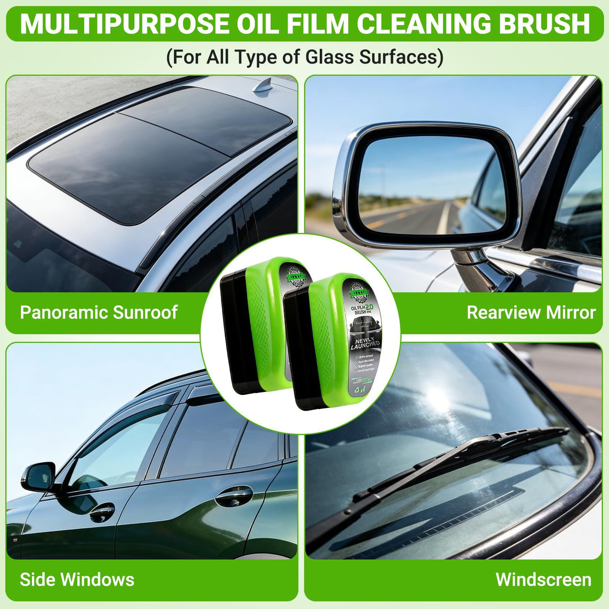 New Car Glass Oil Film Remover – Powerful Cleaning, Protective Coating & Water Repellent