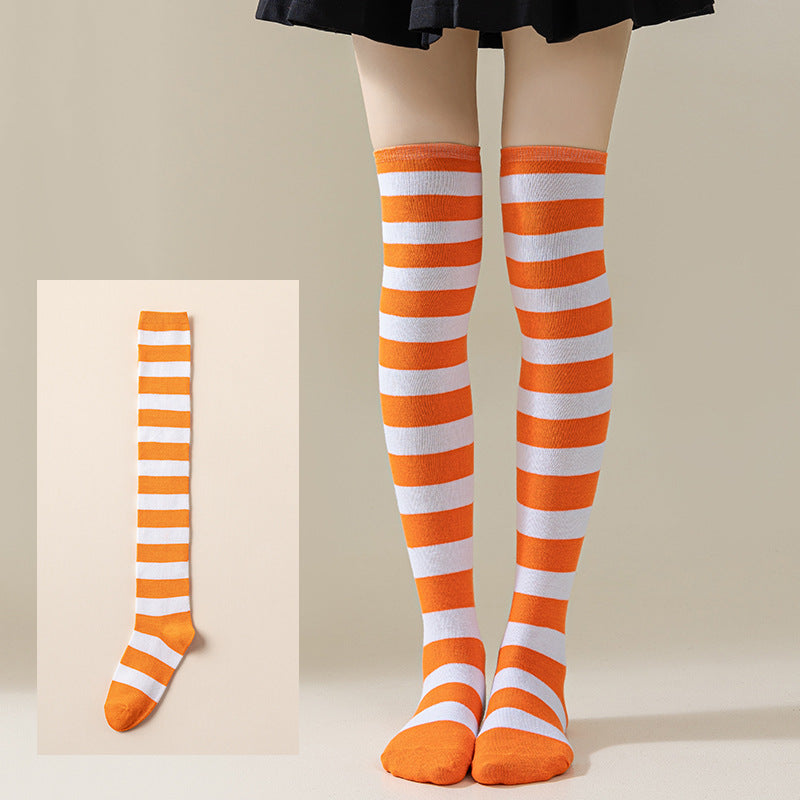 Striped JK Over-the-Knee Socks