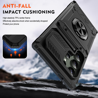 📱 Samsung Card Holder Case with Magnetic Ring Stand