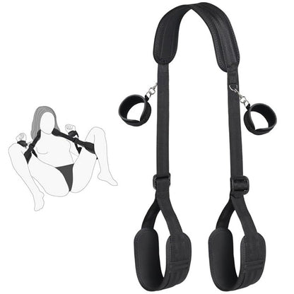 Leg-spreading strap set