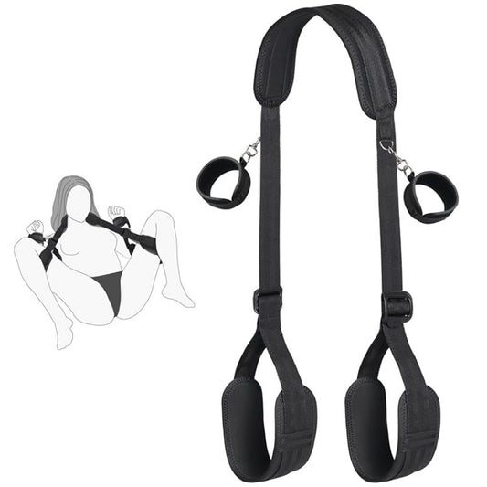 Leg-spreading strap set