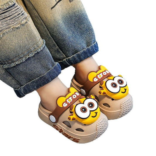 Kids’ Cute Cartoon Deer Clogs – 2-in-1 Slippers & Sandals