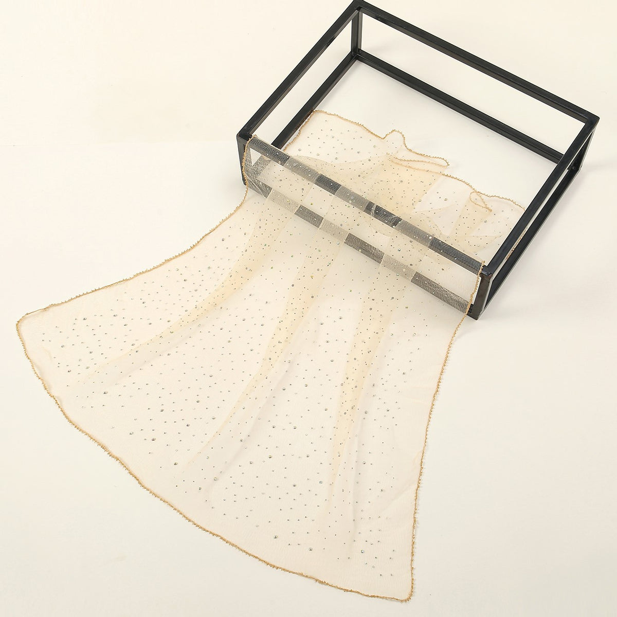 Women's 80cm Rhinestone Square Scarf – Elegant & Fashionable Silk-Like Scarf