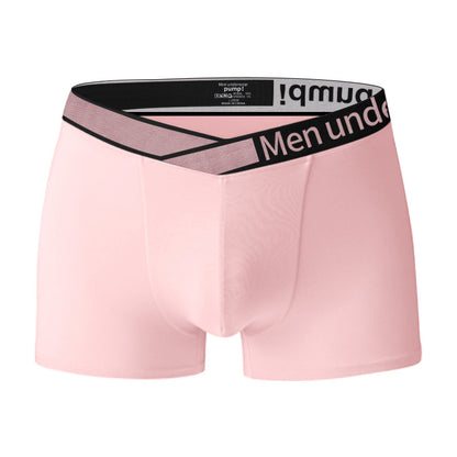 Premium Men's Modal Athletic Boxer Briefs with Asymmetrical Waistband