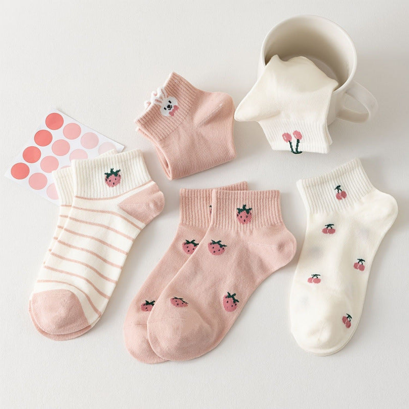 5-Pack – Women's Breathable Ankle Socks