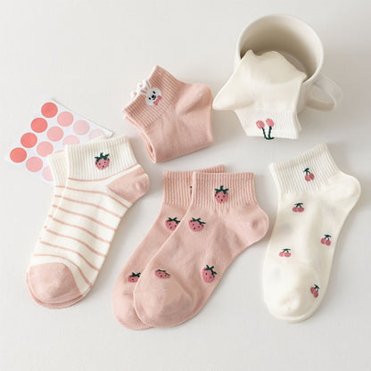 5-Pack – Women's Breathable Ankle Socks