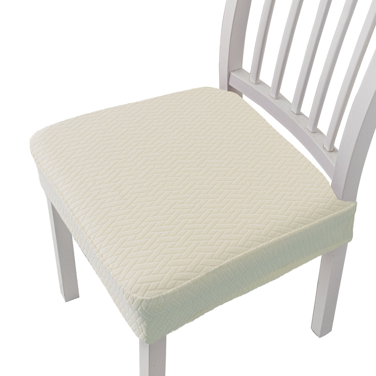 Jacquard Stretch Chair Seat Cover – Elastic Dining Chair Cushion Slipcover