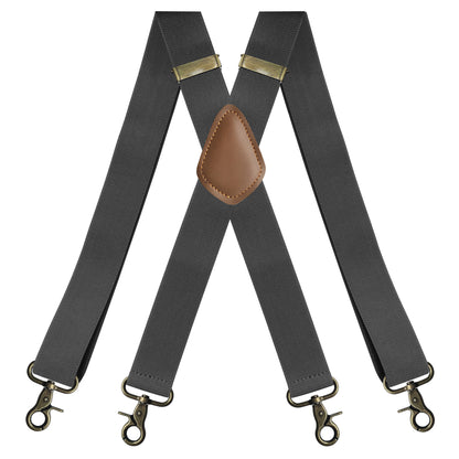 High Quality——Men's X-Back Suspenders with Hook Clips