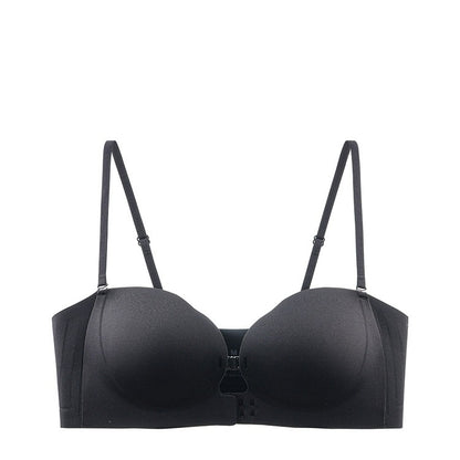 Seamless Front Fastening Bra With Adjustable Shoulder Straps