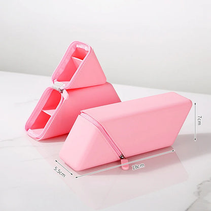 Magnetic Soft Silicone Pencil Case Large Capacity Expandable Silicone Pouch