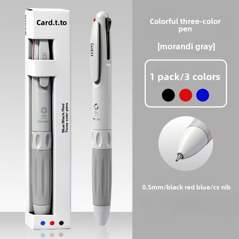 3-color retractable gel pen, 0.5mm