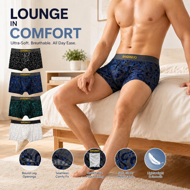 Men's Breathable Mesh Boxer Briefs