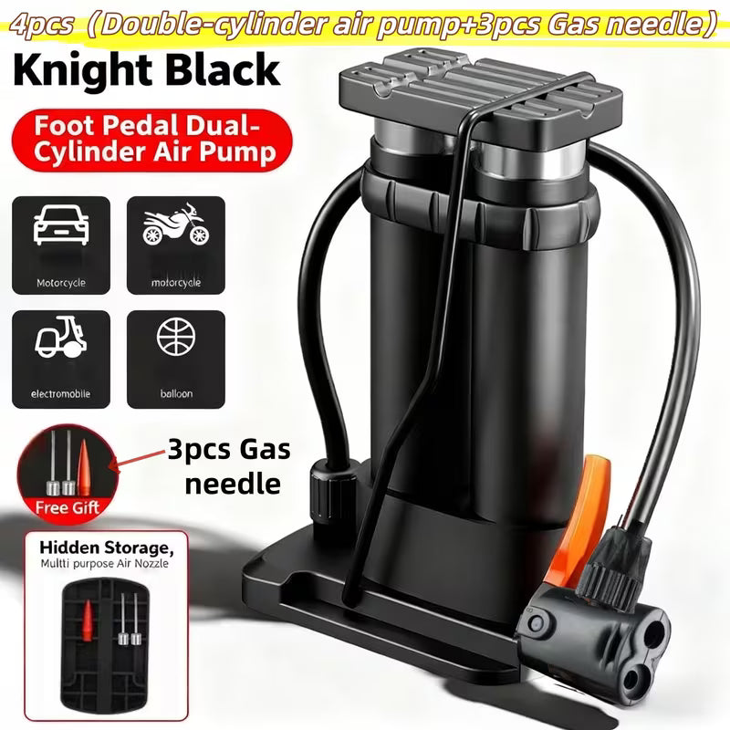 Universal Foot-Activated Air Pump with Pressure Gauge