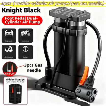 Universal Foot-Activated Air Pump with Pressure Gauge