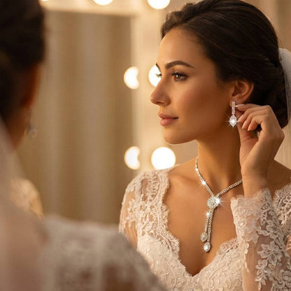 Women's floral jewelry set