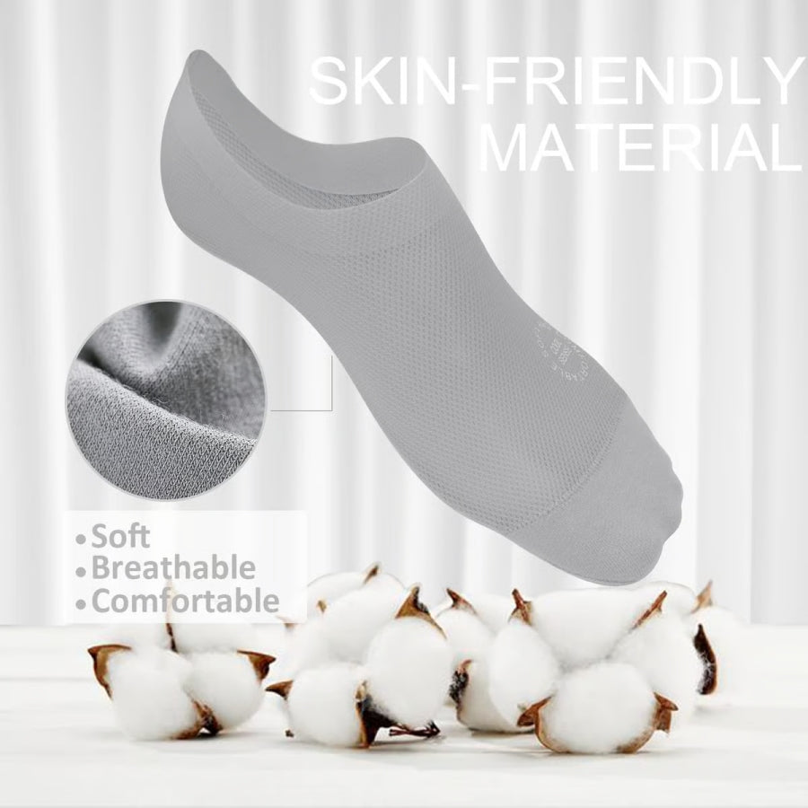 5-pack of ultra-thin, non-slip, invisible socks
