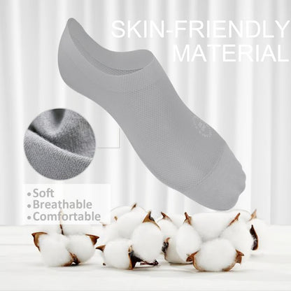 5-pack of ultra-thin, non-slip, invisible socks