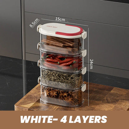 Multi-Layer Sealed Spice Organizer Set