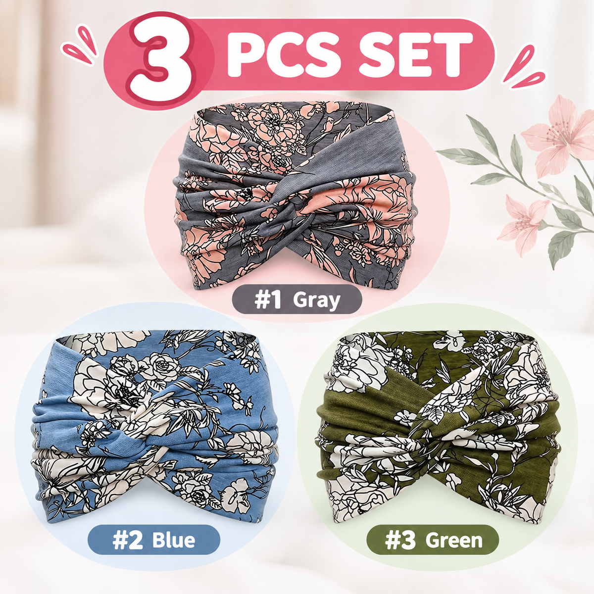 3-Pack – Women's Stretchy Hairbands