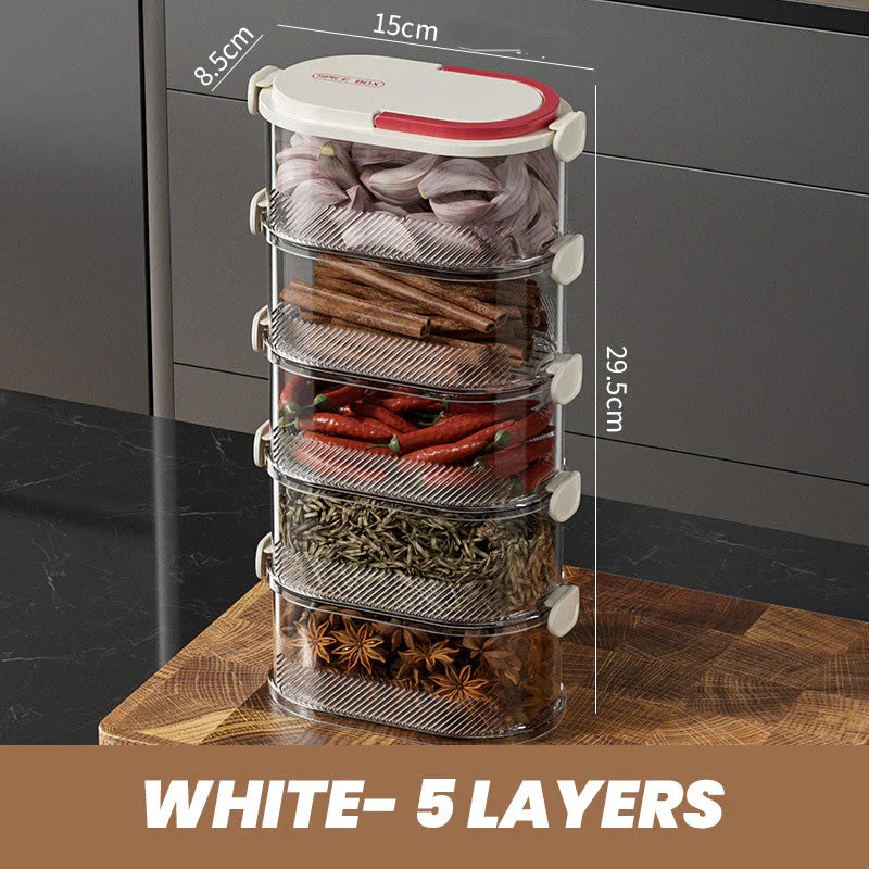 Multi-Layer Sealed Spice Organizer Set