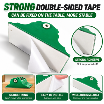 Compact Double-Wheel Knife Sharpener with Non-Slip Base
