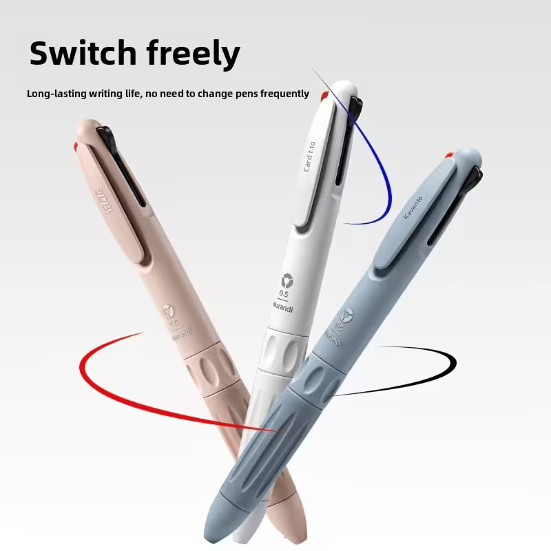 3-color retractable gel pen, 0.5mm