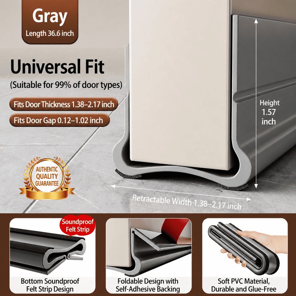 Triple Seal Under-Door Draft Stopper