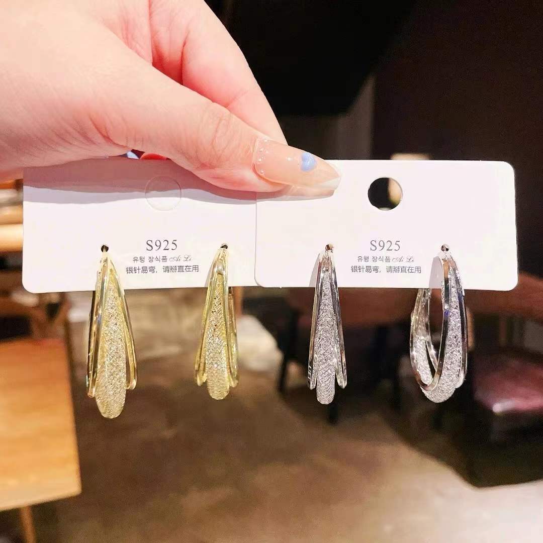Delicate Zircon Circle Earrings