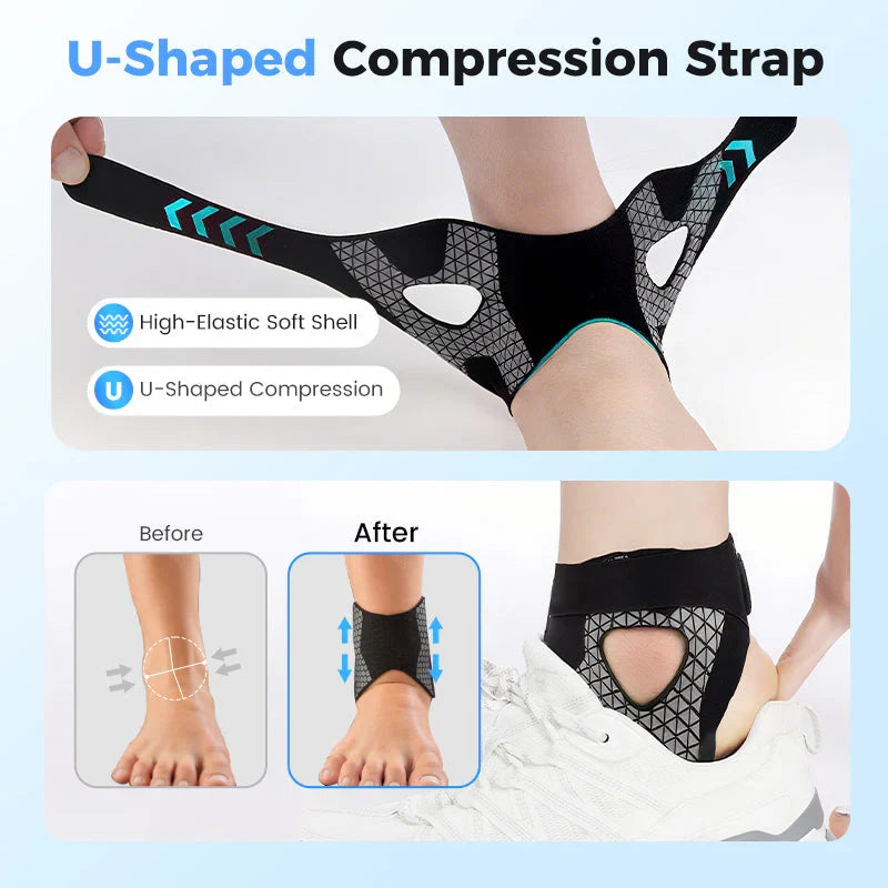 Professional Ankle Support Sports Bandage, Ankle Protector Sleeve，Adjustable elastic ankle strap