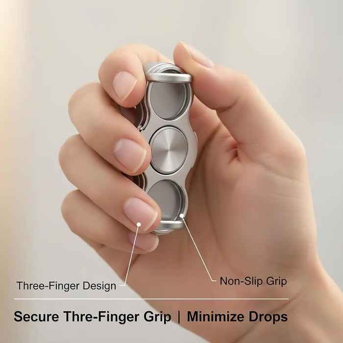📱Dual-Ring Finger Holder – 360° Swivel & Fold, Strong Clip for Phones