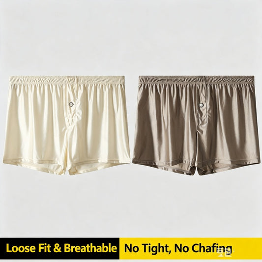 Men's Cool Plus Size Satin Cropped Pants