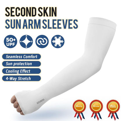 Unisex UPF 50+ sun protection UV arm sleeves