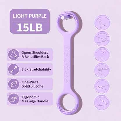 Women's Figure 8 Silicone Resistance Band – Shoulder & Back Stretching, Home Fitness Workout