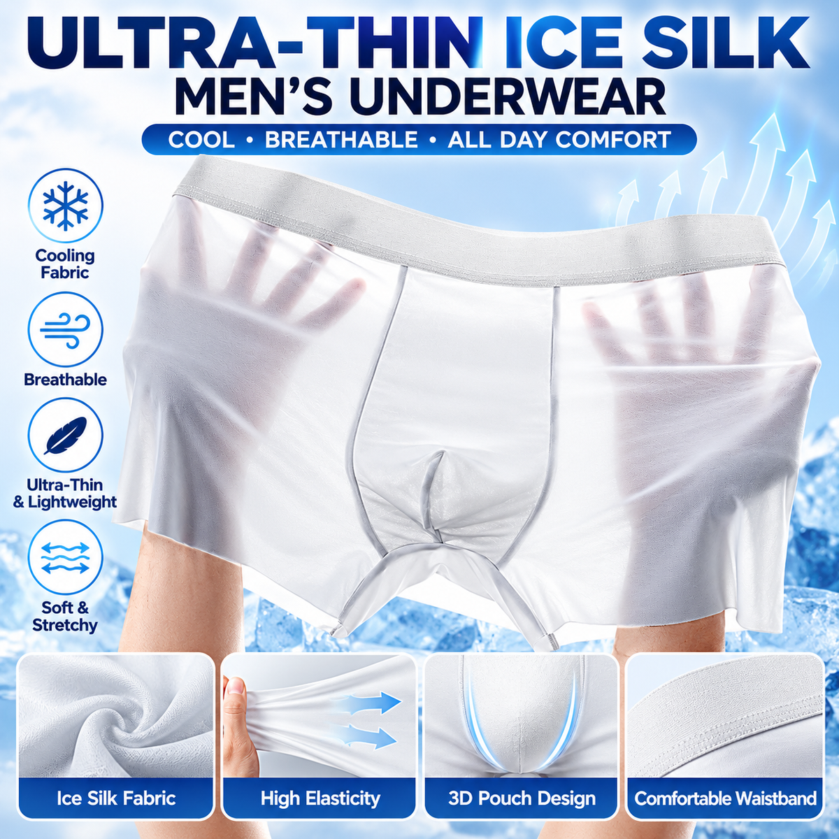 Men's lightweight sheer underwear