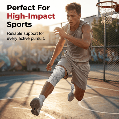 Compression Knob-type Knee Brace - Spring-supported Silicone Shock Absorber
