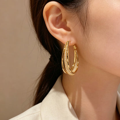 Delicate Zircon Circle Earrings