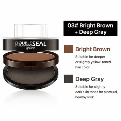 Waterproof sweatproof double-layer dual-color stamp eyebrow powder