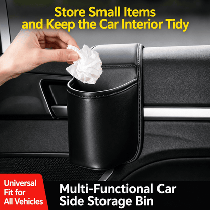 Leather Car Door Cup Holder