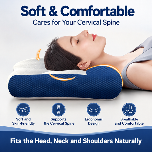 Durable Soybean Fiber Cervical Traction Pillow for Comfortable Sleep，Super Ergonomic Pillow