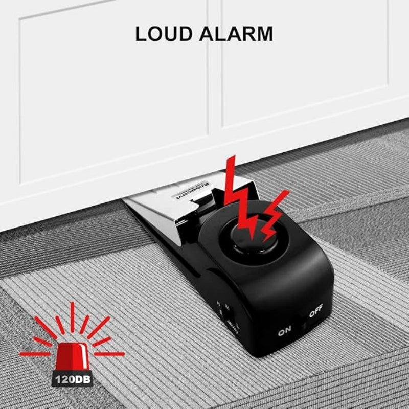 Door Resistance Anti-theft Alarm – Wedge Security Alarm, 120dB Siren, Portable & Adjustable
