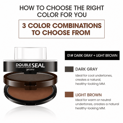 Waterproof sweatproof double-layer dual-color stamp eyebrow powder