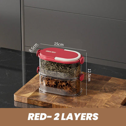 Multi-Layer Sealed Spice Organizer Set